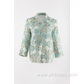 Ladies pleated print jacket